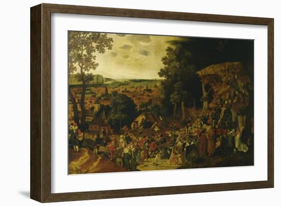 Christ on the Way to Calvary-Pieter Brueghel the Younger-Framed Giclee Print