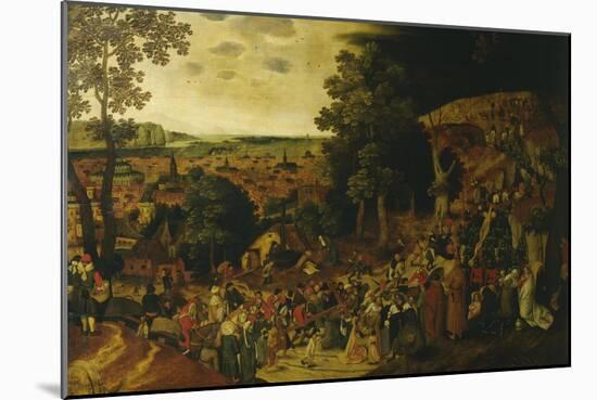 Christ on the Way to Calvary-Pieter Brueghel the Younger-Mounted Giclee Print
