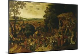 Christ on the Way to Calvary-Pieter Brueghel the Younger-Mounted Giclee Print