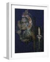 Christ, Painting on Canvas, from Antinoe, Egypt, Coptic Civilization-null-Framed Giclee Print