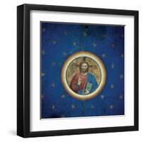 Christ Pantocrater, Scrovegni Chapel with Fresco cycle-Giotto di Bondone-Framed Art Print