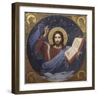 Christ Pantocrator, 1885-1896-Viktor Mikhaylovich Vasnetsov-Framed Premium Giclee Print