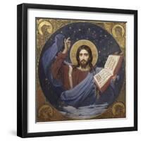 Christ Pantocrator, 1885-1896-Viktor Mikhaylovich Vasnetsov-Framed Premium Giclee Print