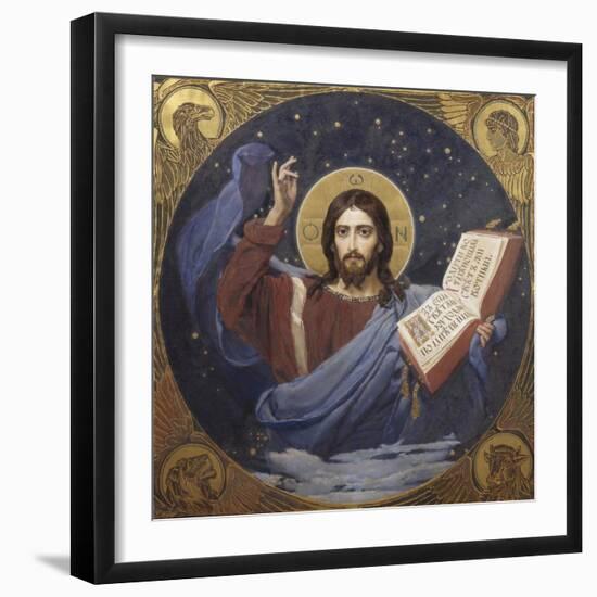 Christ Pantocrator, 1885-1896-Viktor Mikhaylovich Vasnetsov-Framed Premium Giclee Print