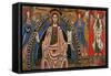 Christ Pantocrator, Altarpiece from Ribes Valley, Workshop of La Seo D'Urgell-null-Framed Stretched Canvas
