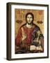 Christ Pantocrator Holding Orbe and Blessing-Mihal Anagnosti-Framed Art Print