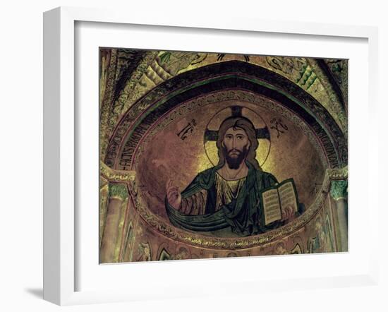 Christ Pantocrator, in the Apse, Byzantine, 12th Century-null-Framed Giclee Print