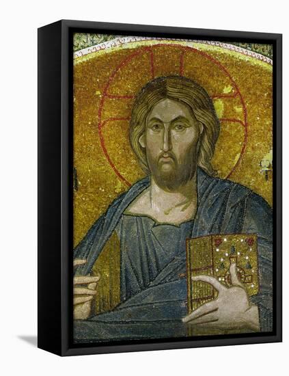 Christ Pantocrator, Mosaic in the Tympanon Between Exonarthex and Narthex, Byzantine, 14th Century-null-Framed Stretched Canvas