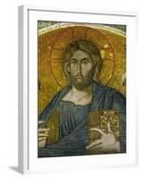 Christ Pantocrator, Mosaic in the Tympanon Between Exonarthex and Narthex, Byzantine, 14th Century-null-Framed Giclee Print