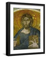 Christ Pantocrator, Mosaic in the Tympanon Between Exonarthex and Narthex, Byzantine, 14th Century-null-Framed Giclee Print