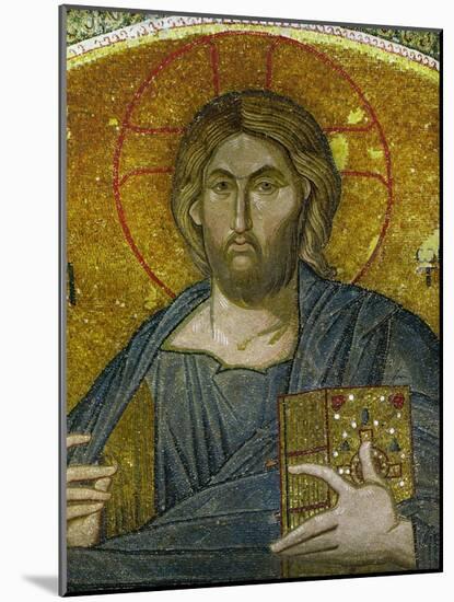 Christ Pantocrator, Mosaic in the Tympanon Between Exonarthex and Narthex, Byzantine, 14th Century-null-Mounted Giclee Print