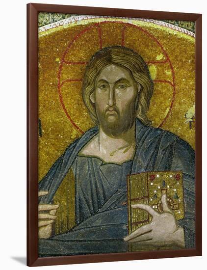 Christ Pantocrator, Mosaic in the Tympanon Between Exonarthex and Narthex, Byzantine, 14th Century-null-Framed Giclee Print