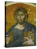 Christ Pantocrator, Mosaic in the Tympanon Between Exonarthex and Narthex, Byzantine, 14th Century-null-Stretched Canvas
