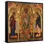 Christ Pantocrator, Virgin and St. John-Onufri Qiprioti-Framed Stretched Canvas