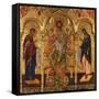 Christ Pantocrator, Virgin and St. John-Onufri Qiprioti-Framed Stretched Canvas