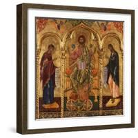 Christ Pantocrator, Virgin and St. John-Onufri Qiprioti-Framed Art Print