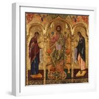 Christ Pantocrator, Virgin and St. John-Onufri Qiprioti-Framed Art Print