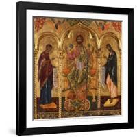 Christ Pantocrator, Virgin and St. John-Onufri Qiprioti-Framed Art Print