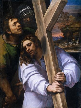 Le Christ portant sa croix de Andrea Solario - Reproduction d'art haut