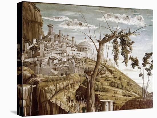 Christ Praying in the Garden of Olive Trees, Left Part of the Predelle, Altarpiece of San Zeno (Tem-Andrea Mantegna-Stretched Canvas