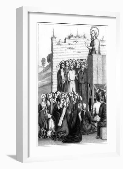 Christ Preaching, 15th Century-A Bisson-Framed Giclee Print