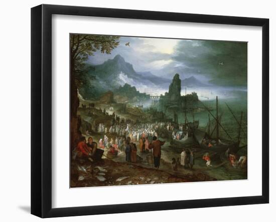 Christ Preaching on the Sea of Galilee-Jan Brueghel the Elder-Framed Giclee Print