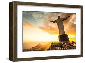 Christ Redeemer Rio De Janeiro-null-Framed Art Print