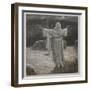 Christ Retreats to the Mountain at Night-James Tissot-Framed Giclee Print