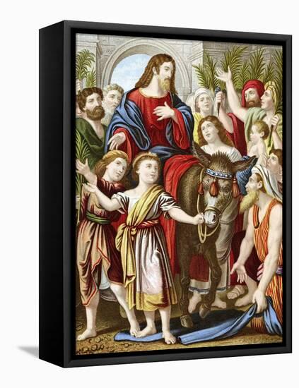 Christ Riding into Jerusalem on an Ass, C1860-null-Framed Stretched Canvas