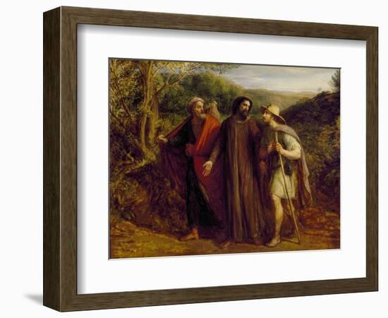 Christ's Appearance to the Two Disciples Journeying to Emmaus, 1835-John Linnell-Framed Giclee Print