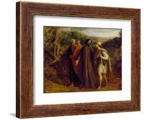 Christ's Appearance to the Two Disciples Journeying to Emmaus, 1835-John Linnell-Framed Giclee Print