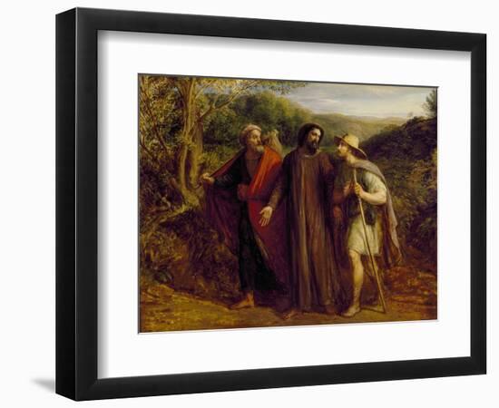 Christ's Appearance to the Two Disciples Journeying to Emmaus, 1835-John Linnell-Framed Giclee Print