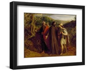 Christ's Appearance to the Two Disciples Journeying to Emmaus, 1835-John Linnell-Framed Giclee Print