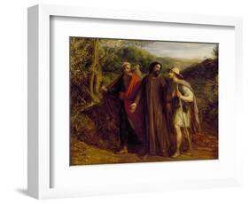 Christ's Appearance to the Two Disciples Journeying to Emmaus, 1835-John Linnell-Framed Giclee Print