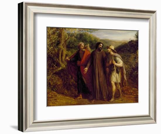 Christ's Appearance to the Two Disciples Journeying to Emmaus, 1835-John Linnell-Framed Giclee Print