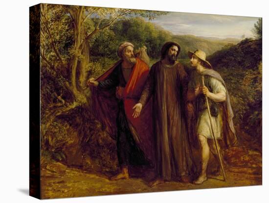 Christ's Appearance to the Two Disciples Journeying to Emmaus, 1835-John Linnell-Stretched Canvas