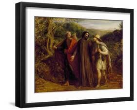 Christ's Appearance to the Two Disciples Journeying to Emmaus, 1835-John Linnell-Framed Giclee Print