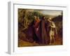 Christ's Appearance to the Two Disciples Journeying to Emmaus, 1835-John Linnell-Framed Giclee Print