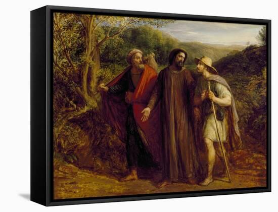 Christ's Appearance to the Two Disciples Journeying to Emmaus, 1835-John Linnell-Framed Stretched Canvas