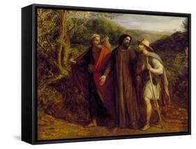 Christ's Appearance to the Two Disciples Journeying to Emmaus, 1835-John Linnell-Framed Stretched Canvas