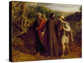 Christ's Appearance to the Two Disciples Journeying to Emmaus, 1835-John Linnell-Stretched Canvas