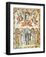 Christ's Ascension, Miniature from the Rabula Gospels, Syria 6th Century-null-Framed Giclee Print