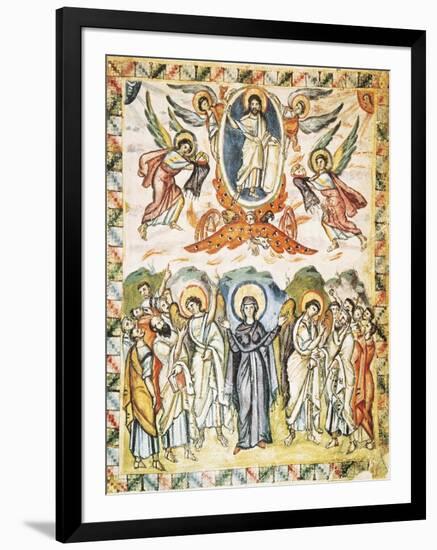 Christ's Ascension, Miniature from the Rabula Gospels, Syria 6th Century-null-Framed Giclee Print