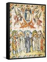 Christ's Ascension, Miniature from the Rabula Gospels, Syria 6th Century-null-Framed Stretched Canvas