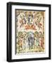 Christ's Ascension, Miniature from the Rabula Gospels, Syria 6th Century-null-Framed Giclee Print