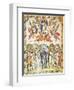 Christ's Ascension, Miniature from the Rabula Gospels, Syria 6th Century-null-Framed Giclee Print