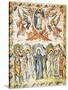 Christ's Ascension, Miniature from the Rabula Gospels, Syria 6th Century-null-Stretched Canvas