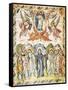 Christ's Ascension, Miniature from the Rabula Gospels, Syria 6th Century-null-Framed Stretched Canvas