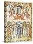 Christ's Ascension, Miniature from the Rabula Gospels, Syria 6th Century-null-Stretched Canvas