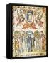 Christ's Ascension, Miniature from the Rabula Gospels, Syria 6th Century-null-Framed Stretched Canvas